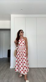 Vestido padrão tomates