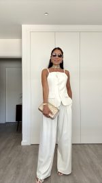 Conjunto calças e colete/top cru - Image 3