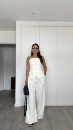 Conjunto calças e colete/top cru - Image 6