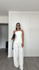Conjunto calças e colete/top cru - Image 8
