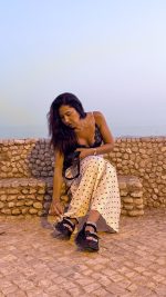 Vestido creme com bolinhas pretas - Image 9